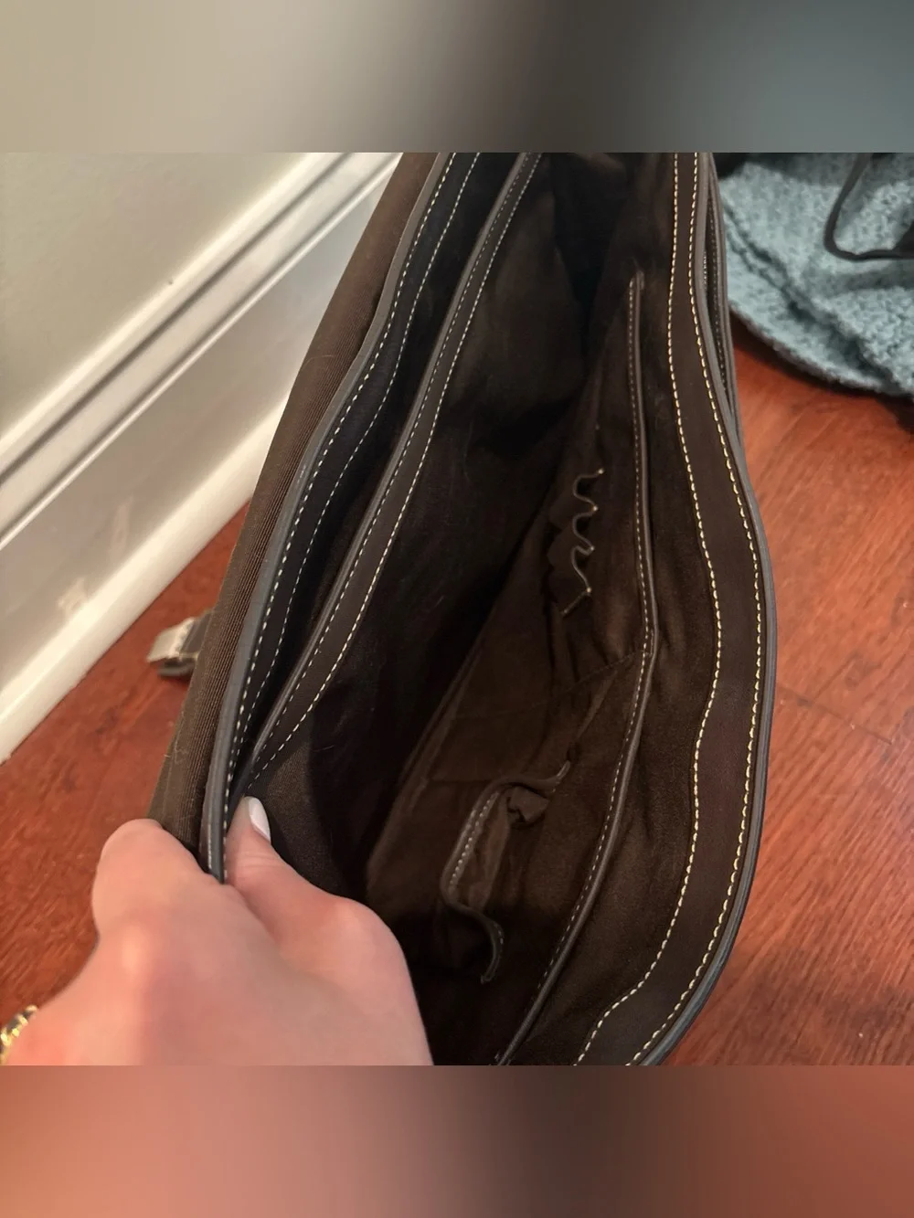 Coach Beekman Brown Leather Briefcase Messenger Bag - authentic - NO STRAP